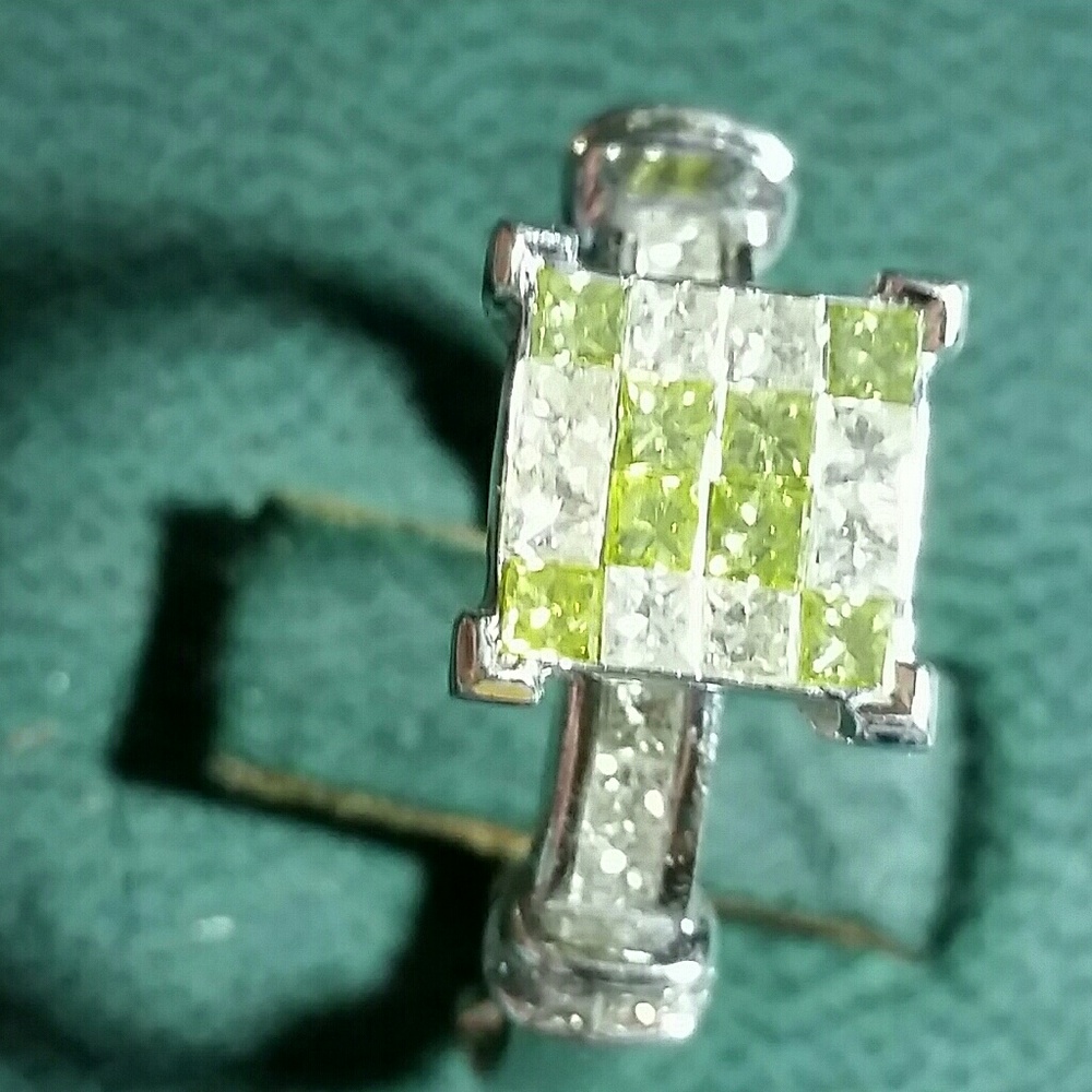 2ctw Genuine Princess cut Diamond Engagement Ring